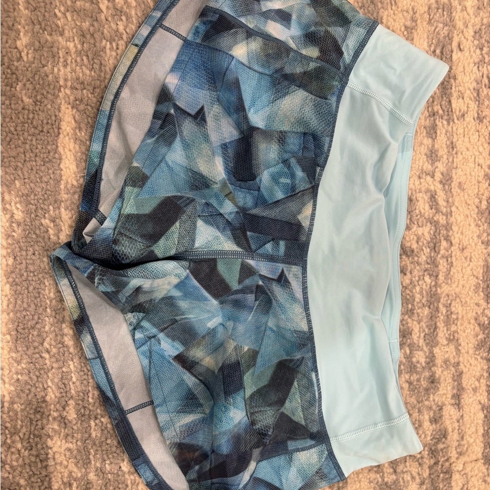 lululemon athletica Blue Geometric Athletic Shorts